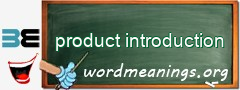 WordMeaning blackboard for product introduction